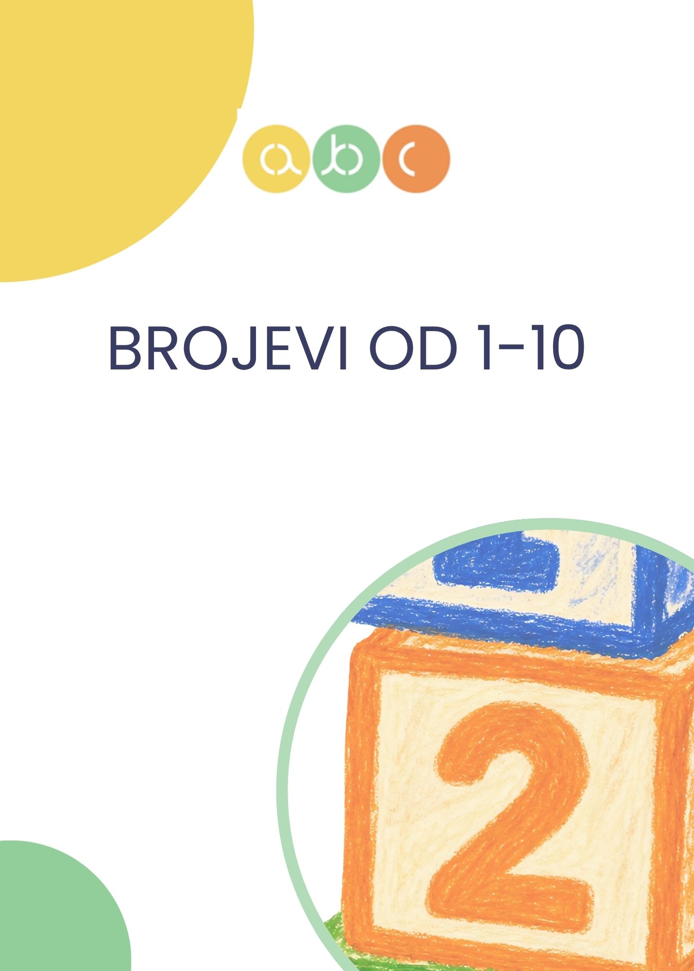 Pisanje brojeva 1-10 / radni listići