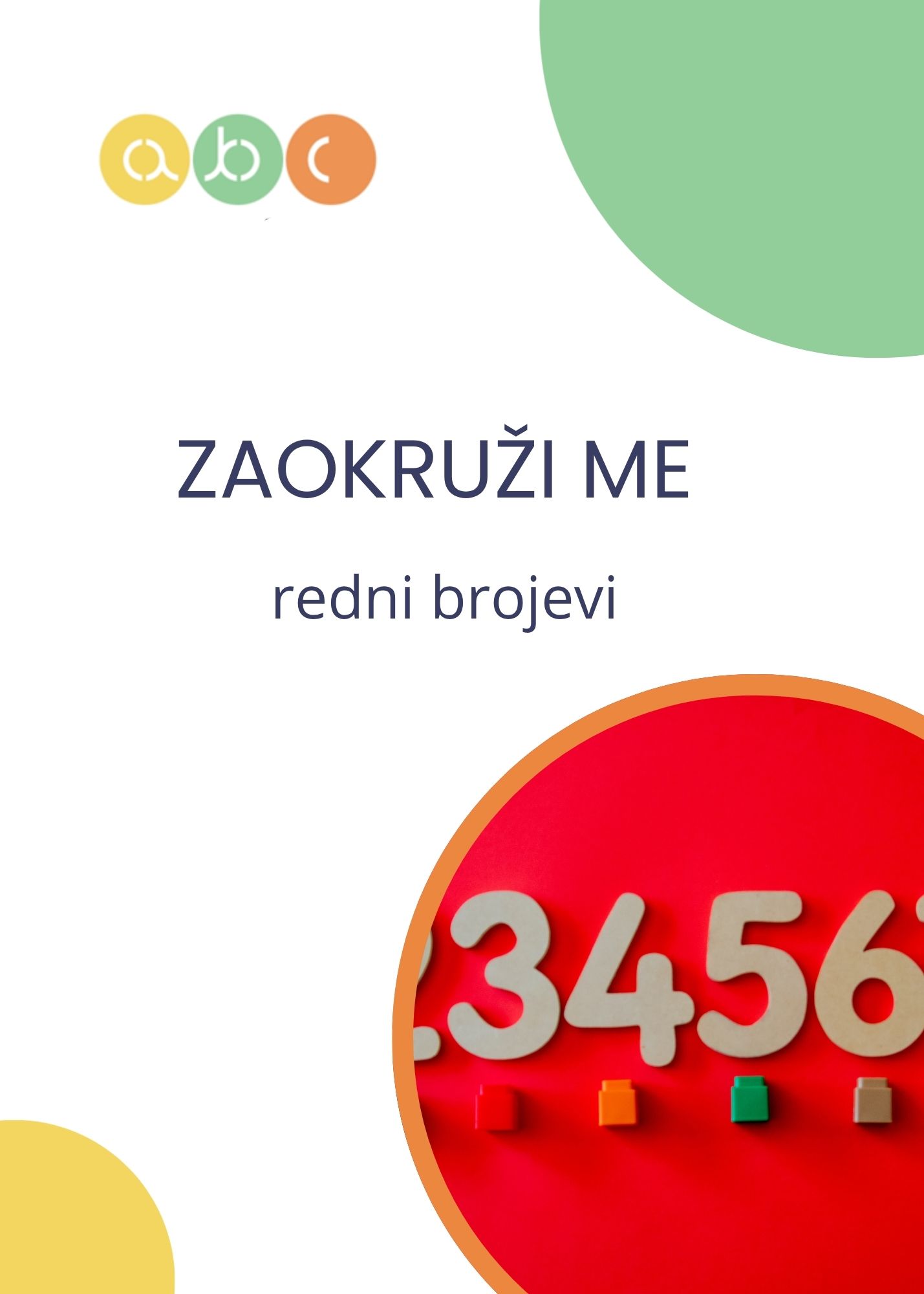  „Zaokruži me” / redni brojevi / radni listići